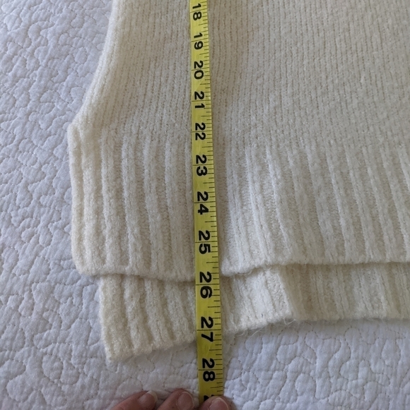 BRAVE Soul London Y2K Oversized Low V Neck Cream Sweater M - Picture 13 of 14